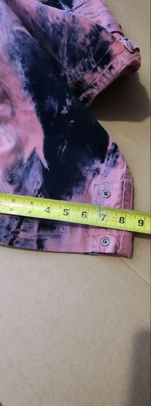 Vintage Rock Revival Pink and Black Tie-Dye Cargo Pants - Picture 12 of 16